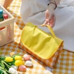 Extra Large Outdoor Camping Blanket & Picnic Mat - Heavy-Duty Portable All-Weather Gingham Checkered Design In Yellow & White, Lightweight & Sturdy With Carry Handle, 198.12Cm X 149.86Cm/198.12Cm X 198.12Cm/149.86Cm X 99.06Cm For Beach, Backyard, Travel, Indoor/Outdoor Use - Ideal For Family Games, Bbqs, Sports - Easy-Clean Durable Mat For Men & Women, Hand Washable, Vibrant Colors, Versatile For Camping, Camping Equipment And Accessories, Portable Picnic Mat, - Image 6