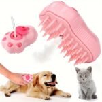 Cat Paw / Lemon Dual Options 3-In-1 Electric Pet Steam Brush, Cat Claws Regular Model (150Mah) One Button Spray Massage Cleaning With Self-Cleansing, 3-In-1. Suitable For Cats And Dogs, Used To Massage Cleanse Remove Loose Hair. Solves Pet Tangles Knots. 400Mah Battery - Image 8