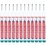 12Pcs Precision Deep Hole Markers - 20Mm Long Nib, Waterproof Ink Pens For Woodworking, Metal & Plastic - Red, Blue, Green, Black - Image 9