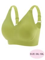 Women'S Elegant Bra, Plus Size Solid Seamless Lightly Padded Full Cover Wireless Everday Bra - Image 7