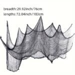 1Pc/10Pcs Black & White + Spider Web Mesh, Dark Gothic Style With Sheer Fabric And Irregular Netting / Wrinkled Drape Effect For A Lightweight Transparent Look - Perfect Halloween Decor To Create Mystery Atmosphere: Ideal Party Props Or Porch Staircase Adornment - Image 3