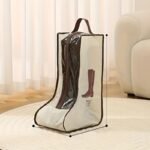 1Pc Elegant Transparent Boot Storage Bag With Handle - Dustproof And Moisture-Resistant, Ideal For Flat Shoes, Ankle Boots, And Long Boots, Dressy Shoes Storage|Sleek Transparent Design|Durable Handle Constructio - Image 5