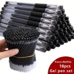 18Pcs, 18Pcs Gel Pen Set Learning Supplies Black Blue Red Ink Color 0.5Mm Round Ballpoint Pen Kawaii Pen Student School Office Stationery - Image 4