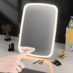 Portable Led Makeup Mirror With Touch Control, 3 Adjustable Lighting Modes, Stylish Design - Suitable For Travel, Warm And Natural Light Options, Mirror Portable - Image 7
