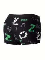 4Pcs Men'S Boxer Briefs - Breathable, Comfort Fit With Vibrant Tropical Floral & Leaf Print, Elastic Waistband, Lightweight & Stylish For Casual Attire, Comfortable Undergarment | Vibrant Print Boxers | Smooth Texture Fabric - Image 9