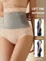 Women'S High-Waisted Tummy Control Shapewear Panties - Black, Nylon/Spandex Blend, Slimming Waist Support, Hand Washable, Comfortable & Breathable Design, Comfortable Daily Wear | Snug Fit Design | Stretchy Nylon Blend, Tummy Control Underwear - Image 6
