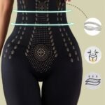 1Pc High Waist Tummy Control Panties - Elegant Seamless Waist Trainer With Butt Lifter, Sheath Briefs For Women, Flat Belly & Hip Support, Black With Golden Accents, Tummy Control Shapewear, Sleek Design, Comfortable Fit