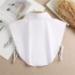 1Pc Removable Striped Collar Shirt Vest, Pointed Collar, Anti-Exposure, Versatile Decorative, Casual Spring/Summer/Autumn/Winter, Women'S Fashion, Polyester Fabric, Machine Washable, Knitted, Chest Pads Accessories - Image 2