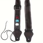 Multi-Use, Comfort-Fit Adjustable Guitar Strap - Woven Nylon, Black, With Paddle Holder For Enhanced Playing Experience - Image 7