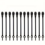 Silicone No-Tie Shoelaces 12Pcs - Preppy Style Elastic Flat Shoe Laces, Solid Color With Rivet Details, Lightweight, Washable For Sneakers - Image 7