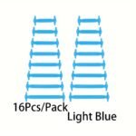 16Pcs Easy-Install No-Tie Silicone Elastic Shoelaces - Waterproof, Stain-Resistant Elastic Laces For Sneakers & Boots - Image 15