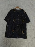 Plus Size Moon Print Top, Casual Crew Neck Short Sleeve Top, Women'S Plus Size?Clothing - Image 3