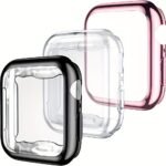 3Pcs/Set Men Women Tpu Full Cover High Definition Ultra Thin Watch Case, Anti-Drop Fashionable Casual Screen Protector Cover, For Apple Watch Case 38/40/41/42/44/45/46/49Mm, For Apple Watch Series Ultra/Se/11/10/9/8/7/6/5/4/3/2/1, Intelligent Watch Case Accessories - Image 14