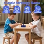 Family Strategy Board Game - 13.21 Cm Portable Foldable Chess Puzzle For Kids & Adults, Classic Four-In-A-Row Challenge With Red & Yellow Discs, Ages 3+ Home Entertainment, Perfect Christmas Thanksgiving Gift, Chess Gifts, Interactive Play, Vibrant Board, Sturdy Construction - Image 9