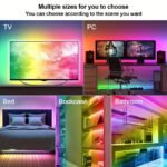 Rgb+Ic Led Strip Light With App Control, 3-Key Remote, Multi-Mode Dimming, Music Sync, Usb Powered, Non-Waterproof, Built-In Mic, For Pc, Tv, Bedroom, Dining, Living, Gaming, Bar, Party - Indoor Use, 99.97Cm-10.0Meter - Image 9