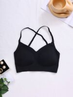 Multiple Methods Simple Solid Seamless Bra, Comfy & Breathable Backless Push Up Removable Padded Bra, Women'S Lingerie & Underwear - Image 3