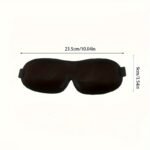 1Pc Unisex Sleep Mask, 3D Light Blocking Eye Mask, Comfortable Polyester, Ideal For Supine And Side Sleepers, Solid Color, Black, Yoga Silicone Eye Pillow - Image 4