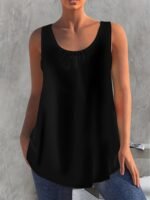 Solid Color Pleated Vest - Image 9