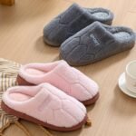 Cozy Winter Slippers For Home: Soft Fabric, Non-Slip Pvc Sole, And Warm Inner Lining - Image 2