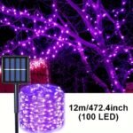 Solar String Lights - 8-Mode Outdoor Solar-Powered Christmas Tree Lights With Built-In Battery, Remote Control & Light Sensor, Durable Plastic, Courtyard, House Party, Wedding, Halloween & Christmas Decorations, Solar Christmas Lights - Image 5