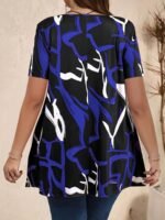 Elegant Random Print Short Sleeve T-Shirt For Women - Polyester, Crew Neck, Slight Stretch, All Seasons, Knit Fabric, 180 G/M? - Image 7
