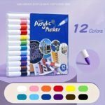 Acrylic Paint Markers For Adults, Fine Tip, Medium Point, Washable, Ambidextrous Plastic Body, Permanent, For Rock, Wood, Glass, Fabric, Ceramic, Stone Arts And Crafts, Professional Artistic Use, Ideal Birthday, Christmas, Easter Gift, For 14+ - Image 6