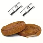 Two Pieces Of Laces And Two Buckles, Measuring 100.0 Cm, Suitable For Everyone, Featuring Adjustable Elastic Shoelaces That Are Portable And Provide Greater Comfort, Designed As No-Tie Shoelace Buckles For Both Men And Women, Including Elastic Loafer Buckles And Metal Locking Buckle Head Accessories. - Image 7
