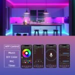 Nbbuff Smart Rgb Led Strip Lights With App & 44-Key Remote, Music Sync, 16 Million Color Changing, Timer/Dimmer/Color Control, - Rgb Light Strip For, Bedroom, Party, Diy Installation (4.88Meter-30.48Meter) - Compatible With - Image 6
