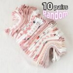 10 Pairs/20 Pairs/30 Pairs Floral Print Striped Polka Dot Valentine'S Day Socks - Image 11