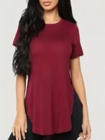 Women'S Elegant Black T-Shirt - Short Sleeve, Crew Neck, Solid Color, Casual Summer Top With "Mama Needs Coffee" Graphic Print, Slim Fit For Casual Attire - Image 6