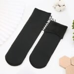 5Pcs Comfortable Warm Mid-Calf Boot Socks - Soft, Breathable, Elastic Polyester For Cold Weather, Mid-Calf, Boot Socks - Image 4