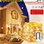 1Pc Usb-Powered Christmas Tree & Fairy Lights, 8 Modes, Remote Control, Ip44 Rating - Ideal For Home, Wedding, Party, Birthday, Halloween Decorations, Festive Room Accent|Festive Room Accent|Durable Led Lights, Christmas Decorations - Image 2