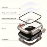 For Apple Watch Series 9/8/7/6/5/4/Series Se 2 45Mm 41Mm 44Mm Screen Protector Case,  Looks Like Ultra Protector Case  Front And Rear Cover Protector Case For Iwatch 45Mm (Titanium For Iwatch 45Mm), Smartwatch Protection, Screen Guard, Minimalist Case, Sleek Design, Durable Case, Premium Material, Protective Cover, Smartwatch Accessory, Active Lifestyle, Tech Enthusiasts, Outdoor Activities, Highquality Protection, Titanium Feature, Protector To Protect The Key Source Both The Frame - Image 12