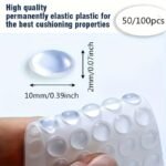 50/100Pcs Self-Adhesive Door Stop Rubber Shock Absorber Buffer Cabinet Bumper Silicone Furniture Mat Cushion Protective Pad - Image 2