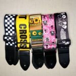 Durable Faux Leather Guitar Strap - Edgy Skull & Flame Design, Checkered Pattern, Police-Themed, Geometric & Tribal Print - Universal Fit For Acoustic/Electric/Bass Guitars - Pink, Yellow, Black - Image 12