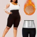 Plus Size Women'S Sports Leggings, Sauna Shorts, High-Waisted Yoga Pants, Suitable For Sweating Fitness Wear, Suitable For Yoga, Running, Fitness