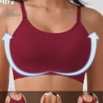 Seamless & Wireless Women'S Bralette - Deep U-Neck, Backless Design With Removable Pads, Comfort Fit For Casual Attire