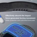 1 Pair Cosylee High-Elasticity Arch Support Insoles For Running Shoes - Durable Eva Material, Black With Blue Accents, Textured Comfort Design, Ideal For Sports & Casual Footwear, Shoe Accessories - Image 6