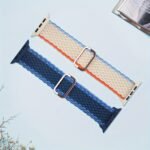 2-Pack Braided Nylon Watch Bands For Apple Watch - Adjustable Hook-And-Loop Closure, Durable & Comfortable Straps In Beige & White, Perfect For Casual Attire, Casual Wear Bands|Adjustable Strap|Durable Watch Band, For Apple Watch Accessories - Image 7