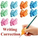 1Pc/2Pcs Two Finger Grips Silicone Learn Writing Tools Writing Pen Writing Correction Devices, Children Study Supplies For Children Halloween Christmas Gifts