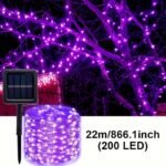 Solar String Lights - 8-Mode Outdoor Solar-Powered Christmas Tree Lights With Built-In Battery, Remote Control & Light Sensor, Durable Plastic, Courtyard, House Party, Wedding, Halloween & Christmas Decorations, Solar Christmas Lights - Image 7