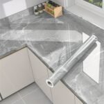1 Roll Self-Adhesive Marble Texture Kitchen & Bathroom Wallpaper - Removable Peel & Stick Film With White/Gray/Black Marble Pattern, Glossy Finish, Easy Application For Countertops, Walls, Sinks, Shower Doors - Durable Surface Protector, Scratch &, Easy Clean, Peelable Film, Textured Surface, Seamless Matching, Suitable For Cabinets & Desks, Modern Marble Design - Image 31