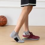 6/12 Pairs Men'S Soft Breathable Athletic Socks - Geometric Pattern, Low-Cut Design For Basketball & Football, Comfortable Polyester Blend, Black & White Options, Sports Socks, Sporty Style, Durable Knit - Image 6