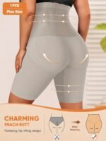 Miotan Women'S Plus Size High-Waist Shaping Shorts - Breathable Mesh Nylon, No Padding, High Support Butt Lifting & Tummy Control, Solid Color, 1Xl-5Xl, Underwear, Sleek Underwear, Comfortable Fit - Image 8