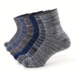 Acefine 6 Pairs Of Men'S Mid-Calf Socks For Autumn And Winter, Long Tube Socks, Winter Terry Towel Socks. - Image 14