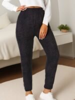 Plus Size Women'S High-Waisted 7/8 Leggings - Soft Stretchy Workout Tights With Four-Way Stretch, Herringbone Print & High Elastic Waistband For Gym, Yoga, Running - All-Season Machine Washable Fitness Pants - Image 6