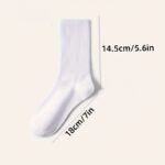 10 Pairs Premium White Sports Socks - Soft, Breathable, Moisture-Wicking, Ideal For Daily Commute & Basketball - Machine Washable, Quick-Dry, All-Season Comfort - Image 2