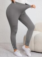 Big Size Leggings With Button Details - Image 7