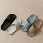 Women'S Thick Sole Non-Slip Eva Slippers, Minimalist Solid Color Slip-On Slides, Casual Indoor Outdoor Beach Bathroom All-Season Footwear, Hand Washable Eva Material - Image 6