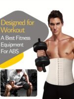 1Pc Men'S Breathable Mesh 3 Row Buckle 4 Steel Bone Shaping Waist Tummy Control Belt Seal Suitable For Daily Dressing - Image 6